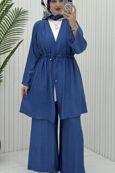 Esen 3 lü Takım İndigo