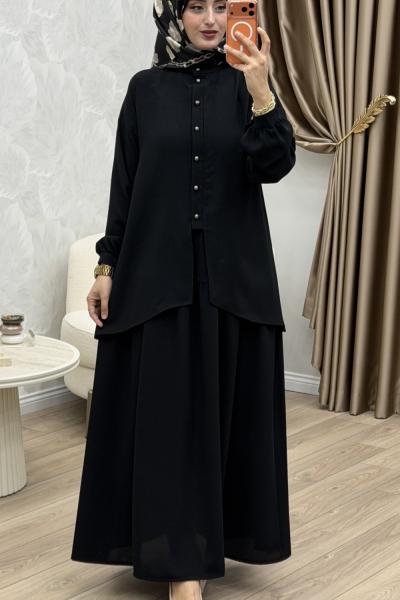 Laçin Etek Takım Siyah