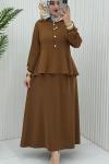 Naz Etek Takım Kahverengi