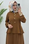 Naz Etek Takım Kahverengi