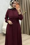 Yüsra Elbise Bordo