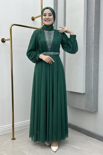 Amaris simli abiye  Zümrüt