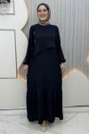 Aram düğme elbise Lacivert