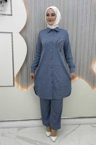 Aygül Pantolon Takım Mavi