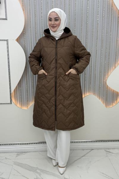 Azer Şişme Mont Kahverengi