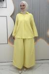 Bade pantolonlu takım Sarı