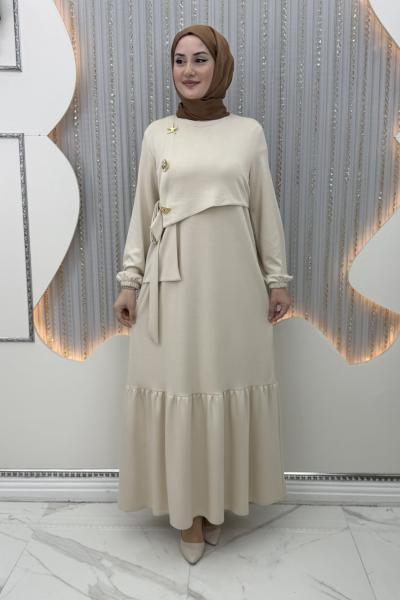 Begüm Elbise Krem