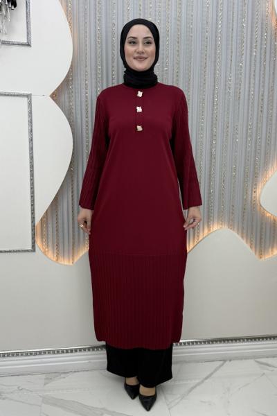 Belis Tunik Elbise Bordo