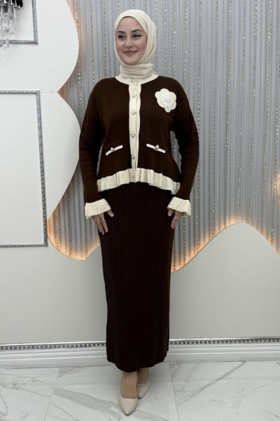 Beril Etekli Takım Kahverengi