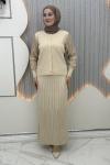 Çiğdem Etekli Takım Krem