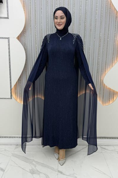 Efsunlu Abiye Lacivert