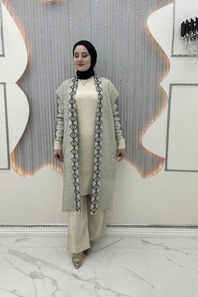 Ferhunde 3’lü triko takım Krem