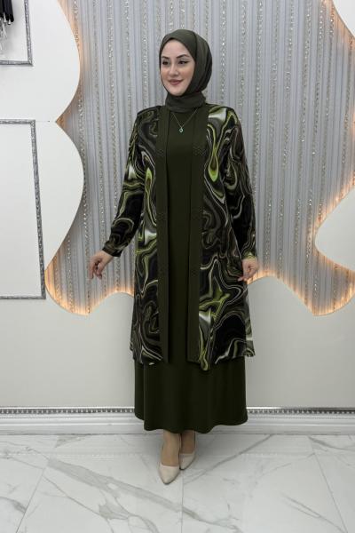 Galaksi Elbiseli Hırka Haki