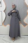 Güldane elbise Gri