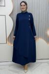 Halka elbise Lacivert