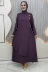 Halka elbise Mor