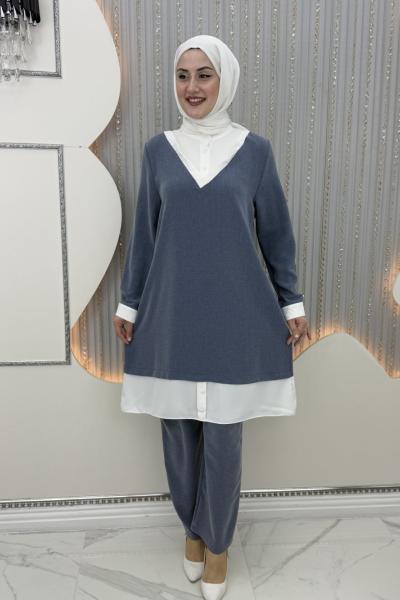 Heves pantolonlu takım Mavi