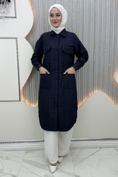 Hüma Kapitone Kap Lacivert