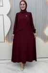 Jasmin elbise Bordo
