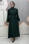 Kadem taşlı elbise Zümrüt