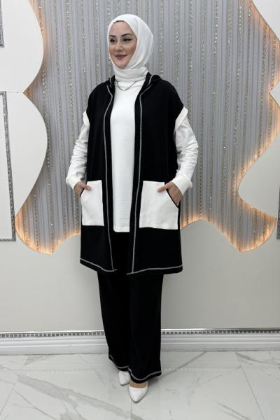 Kamelya 3’lü Takım Siyah