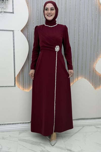 Kışmasalı Abiye Bordo