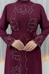 Kıymet Yelekli Elbise  Bordo