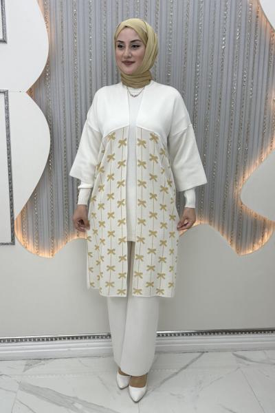 Kurdele 3’lü takım Krem