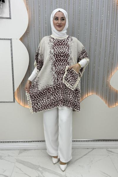 Leopar Panço Ekru Bordo