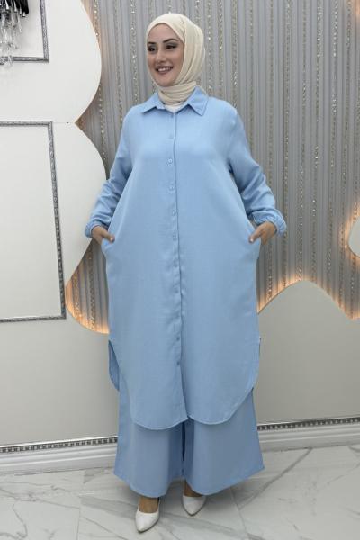 Lina Pantolonlu Takım Mavi