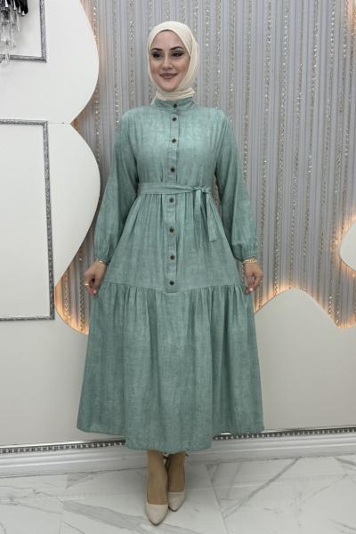 Nihal elbise Mint Yeşili