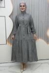 Nihal elbise Gri