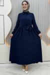 Nisa Elbise Lacivert