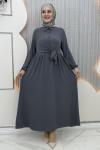 Nisa Elbise Gri