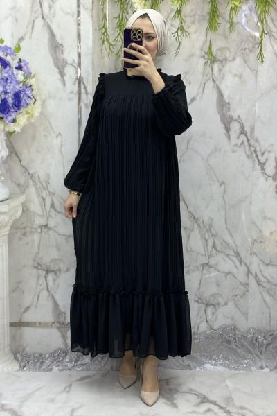 Peri Şifon Elbise Siyah