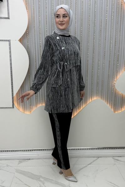 Pullu Pantolonlu Takım Açık Gri