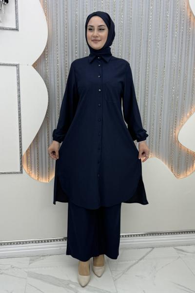 Rosa Fitilli Takım Lacivert