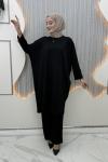 Şehzade pantolonlu takım Siyah