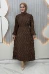 Selma elbise Kahverengi
