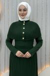 Sümbül Triko Elbise Zümrüt