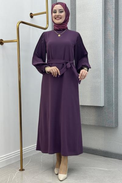 Yeni Parla Elbise Mor