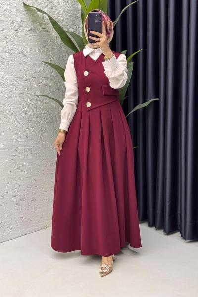 Bordo Afitap Tesettür Giyim