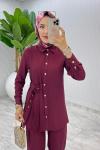 Bordo Premium Vildan Takım Tesettür Giyim