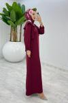 Bordo Zennure Elbise Tesettür Giyim