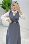 Gri Hazen Jile Tesettür Giyim