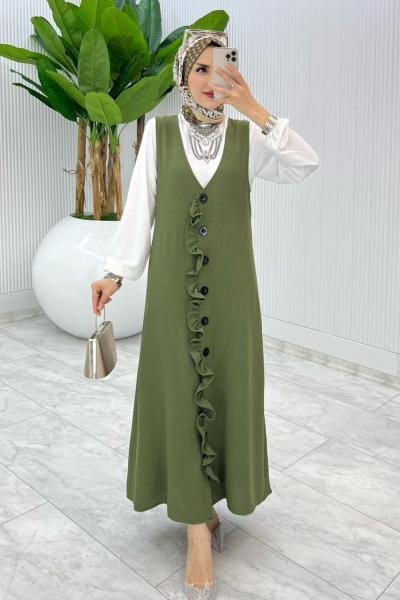 Haki Mahya Sadece Jile Tesettür Giyim