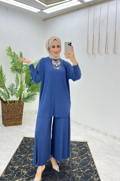 İndigo Ela Takım Tesettür Giyim