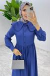 İndigo Premium Bebe Yaka Elbise Tesettür Giyim