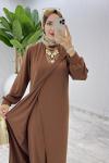 Kahve Ahum Tasarım Takım Tesettür Giyim