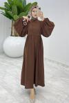 Kahve Burçak Elbise Tesettür Giyim